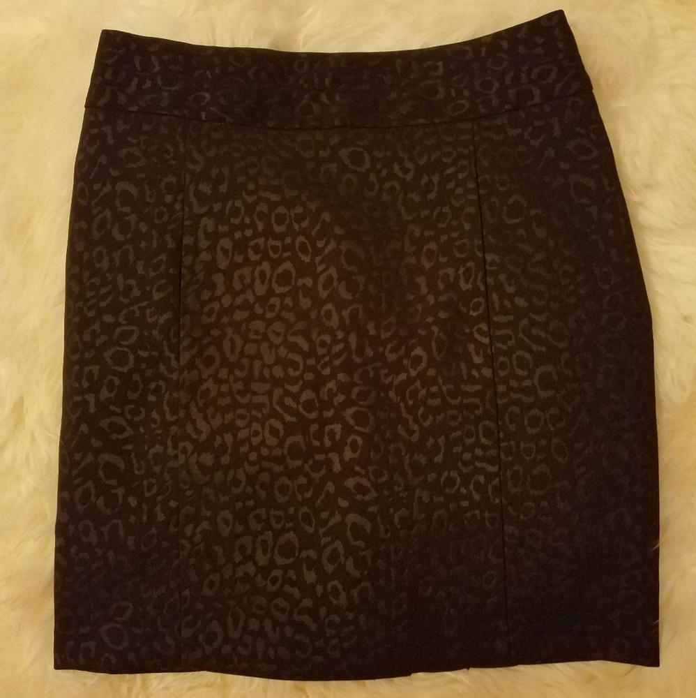 Cheetah leopard black pencil skirt 2